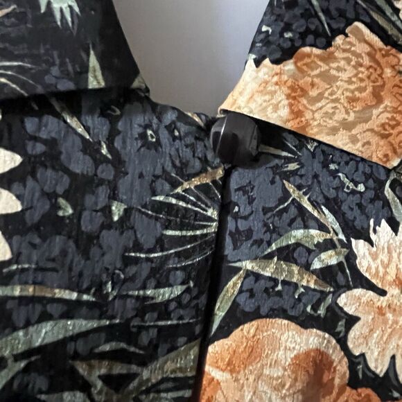 Norma Walters Dress Blouson 100% Silk Floral Multicolor Pleated Flapper Size 12 - Picture 3 of 11